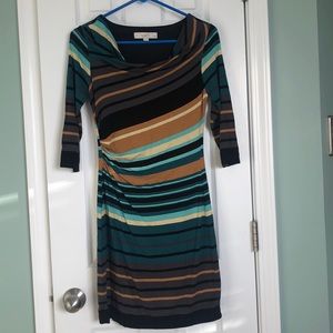 Figure flattering striped Loft dress